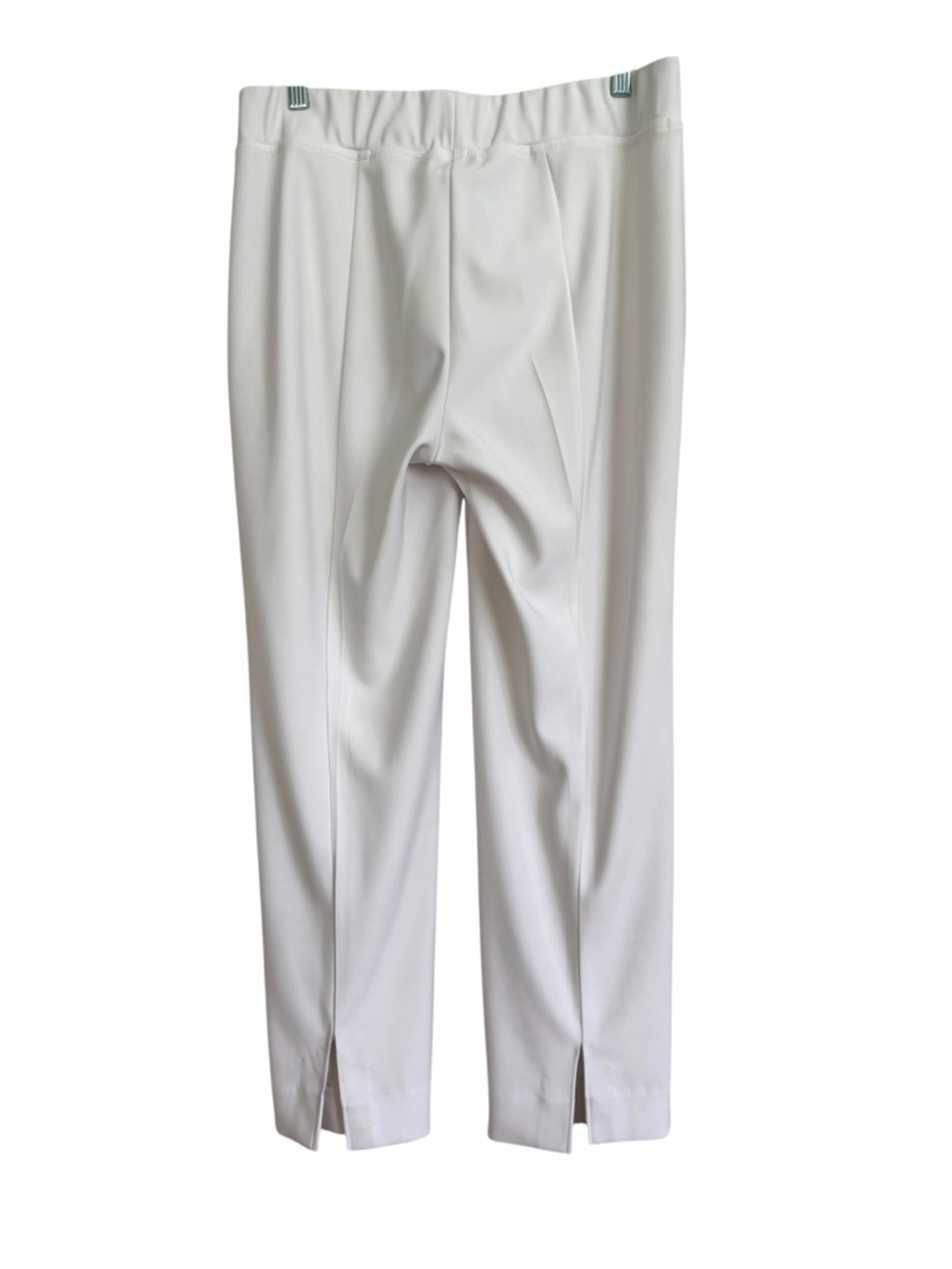 Joseph Ribkoff White Pull On Knit Pants Size 14 Cropped Straight Dress Work - Picture 2 of 12